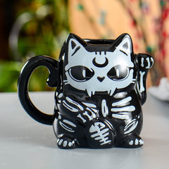 Ceramic Mug  Black Cartoon Cat Cup Modern Creative Simple Cute