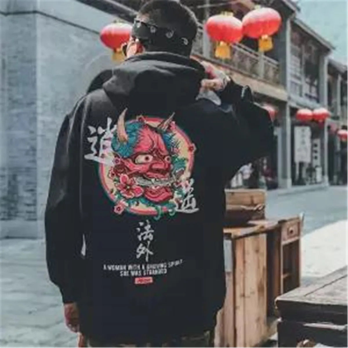 Sweatshirts Streetwear Men Women Loose Pullover Harajuku Devil Hoodie Male