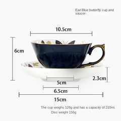 Creative Butterfly Flower Mug Set: Safe Bone China Cup for Home & Office