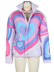 Pink Bobby Heart Bubble Coat
