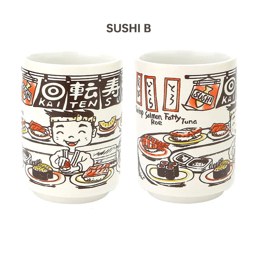 Japanese Sushi Impression Ceramic Mugs 300ml