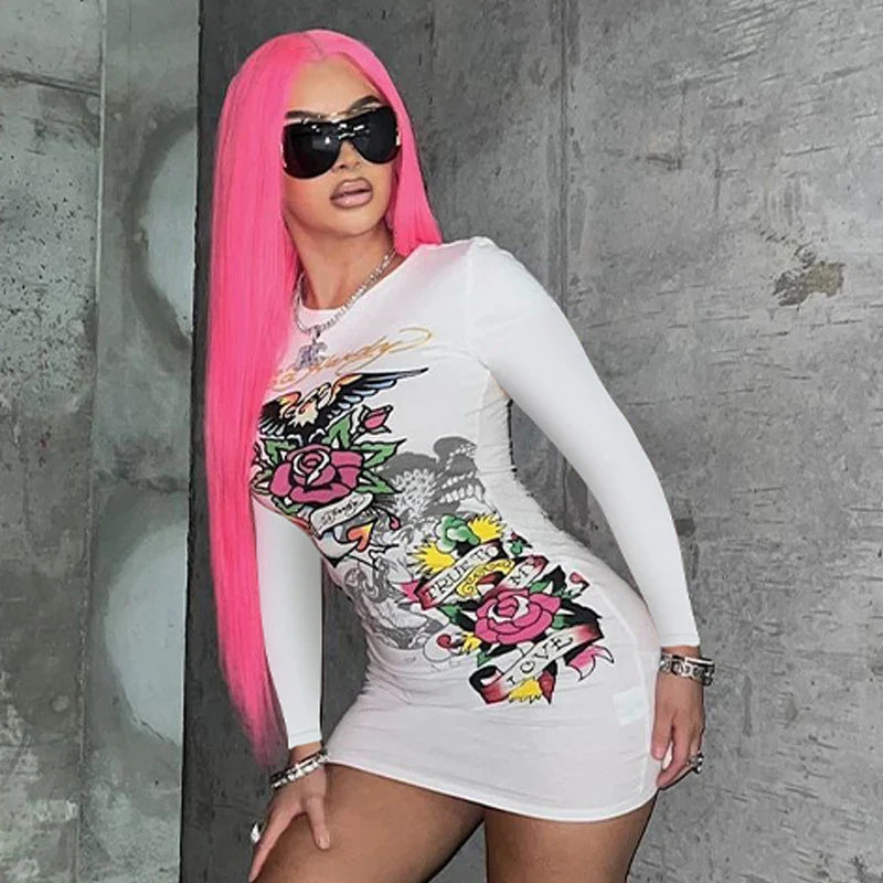 One True Love Long Sleeve Mini Dress