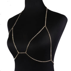 Sexy Crystal body chain Rhinestone Bralette