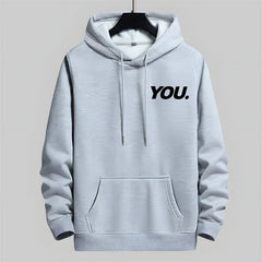 Autumn Korean Chic Letter Printed Hoodies Men Casual Oversized Pullover