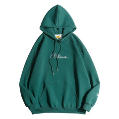 Korean Letter Hoodie Men's Streetwear High-Quality Pullover