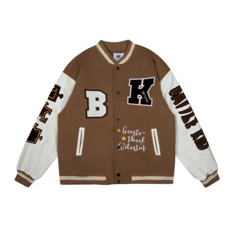 Clothing jacket American retro  loose men baseball clothing street racing