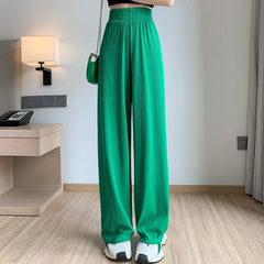 Women's Striped Chiffon Wide Leg Pants