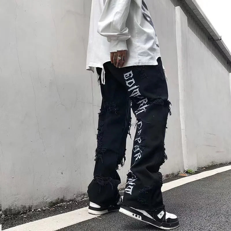 Men's Trendy Autumn Loose Camouflage Cargo Work Jeans