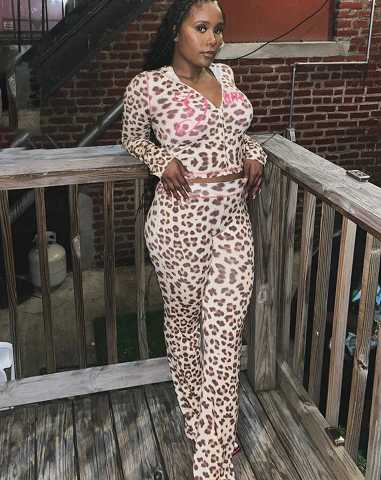 Wild For The Night Animal Print Two Piece Set