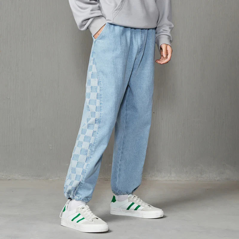 Loose Cropped Bundled Feet Straight Pants