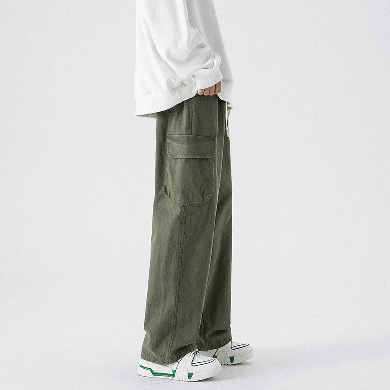 Safari Style Techwear Men Cargo Pants