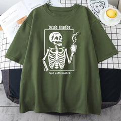 Coffee Time Print T-shirt Street Men