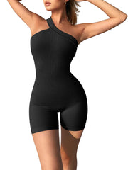 Solid As Me One Shoulder Jumpsuit