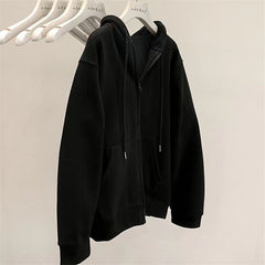 Hoodies Thick  Fashion Women Sweatshirt Coat Solid Color Baggy Casual Clothes