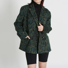 Mean Green Leopard Blazer
