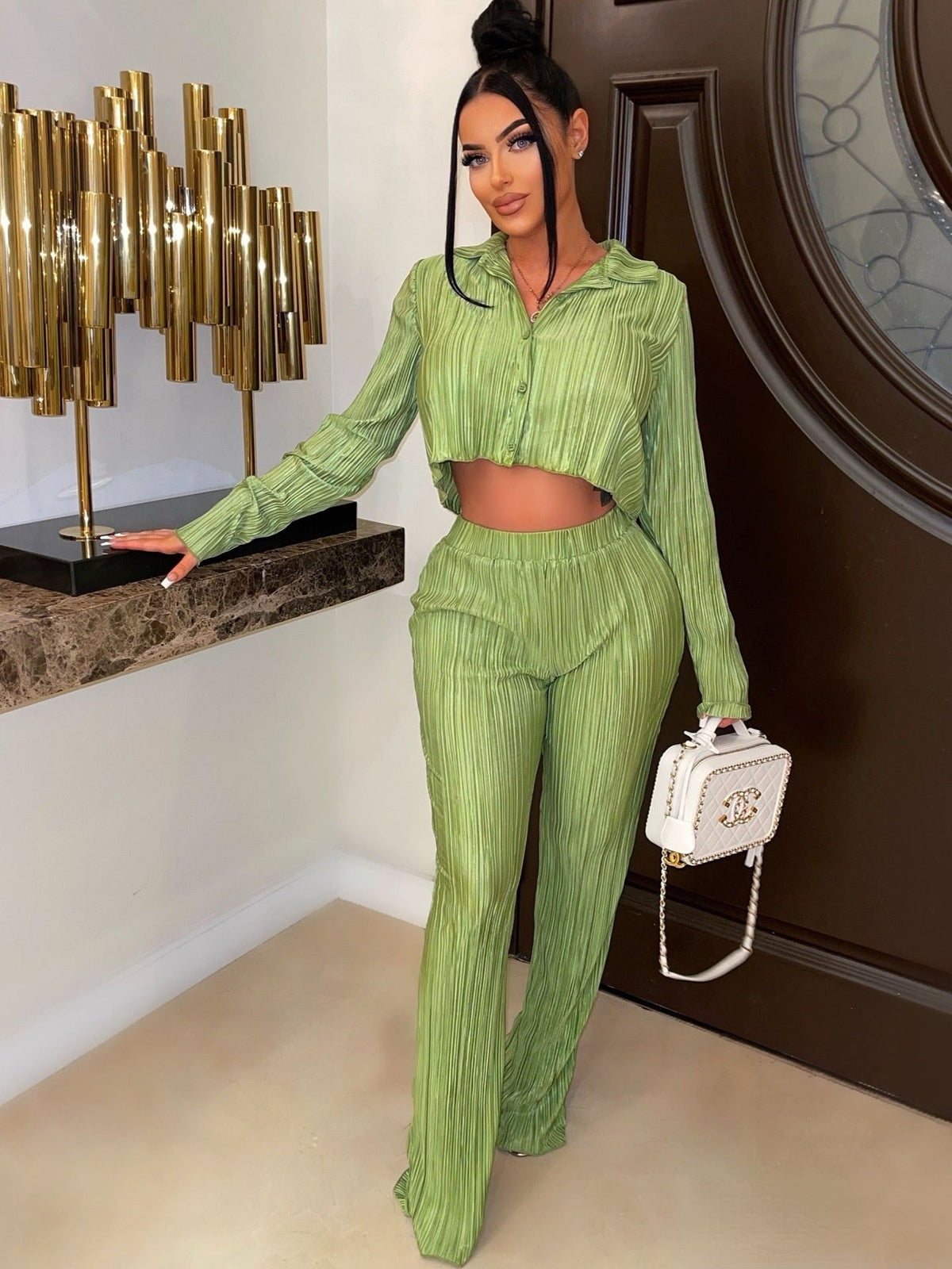 Kenzy Pleated Two Piece Set