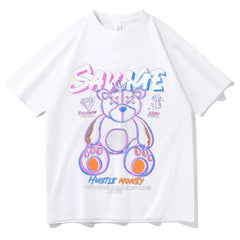Cartoon Print Short Sleeves T-shirt Tee shirt Sweatshirt