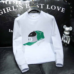 Round Collar Men Pullover Hoodies Personalized Hat Hot Diamond Print Fashionable