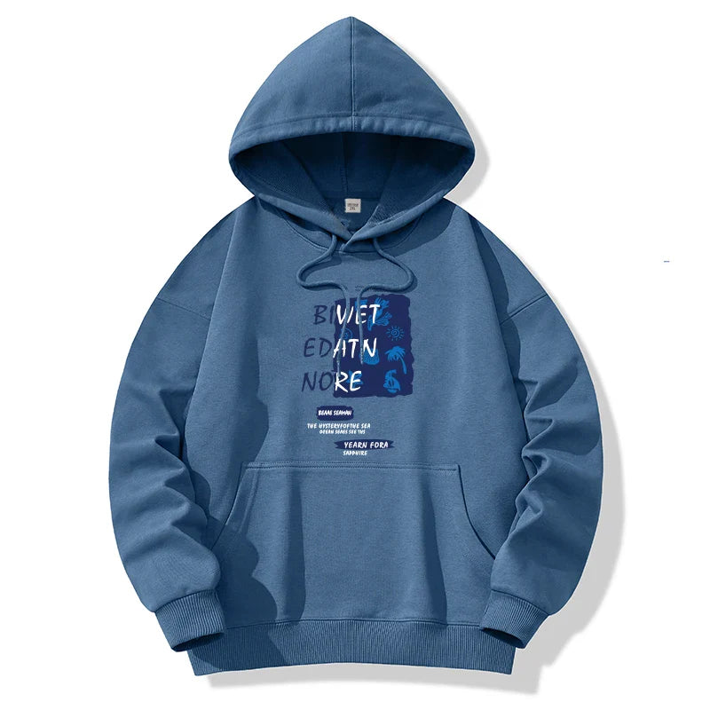 Sweatshirts Men Graphic Hoodies Casual Pullovers Harajuku Top New 2024 Oversized Autumn