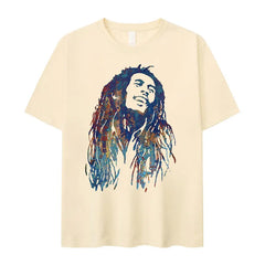 Bob Marley Reggae Graphic T-Shirt Vintage Hip Hop Fashion