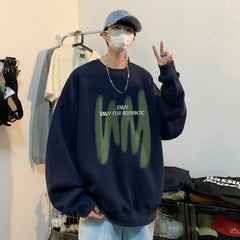 Sweatshirt Graffiti Printing Korean Style Loose Sweatshirt Casual