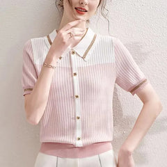 2023 Summer Style Ice Silk Knit Cardigan for Women