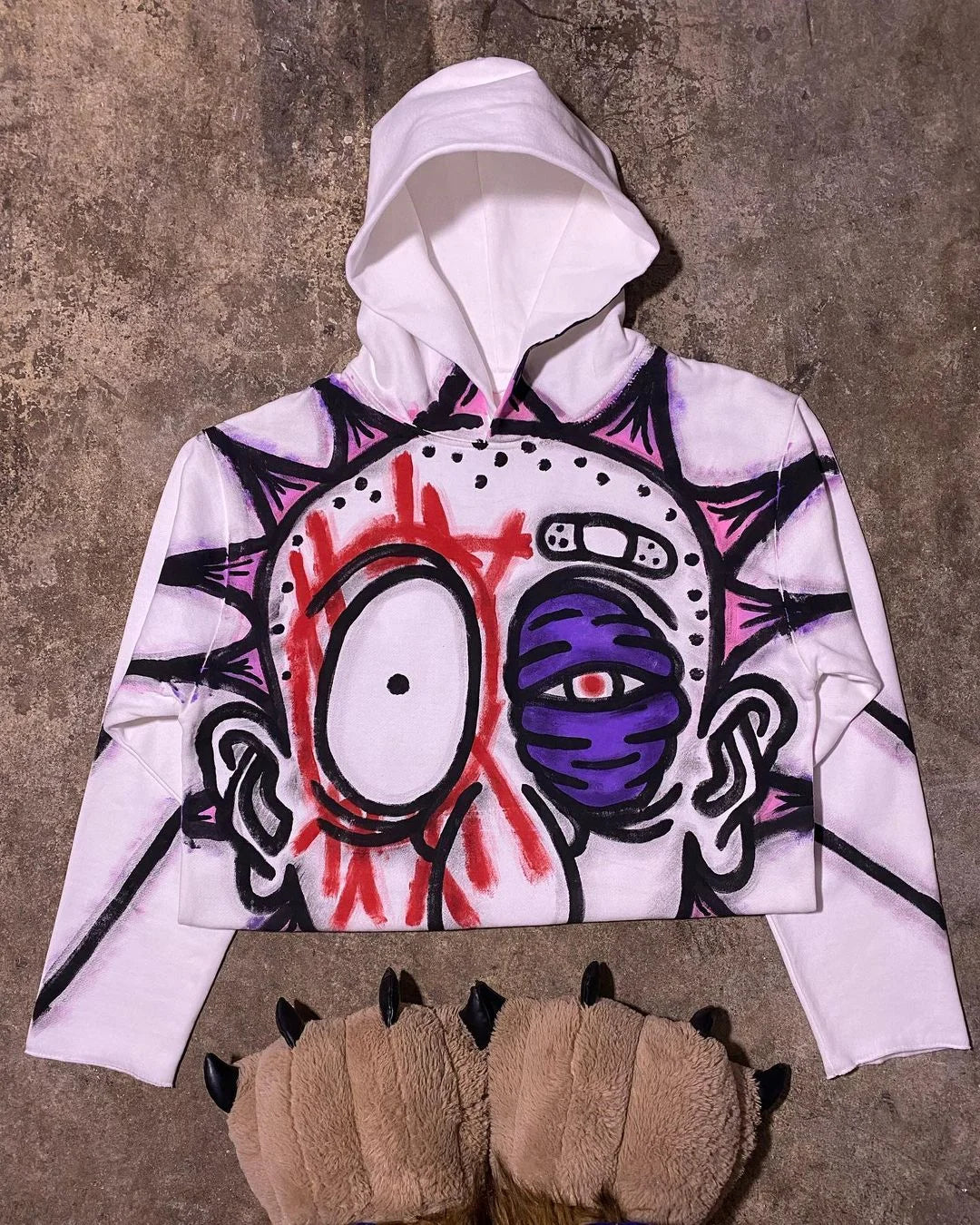 Y2K Women Hoodies Vintage Print Pullover Long Sleeve Top Oversize Streetwear Fashion