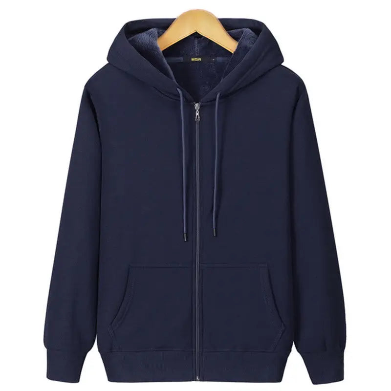 Stay Cozy in Style: New Men's Fleece Hoodie with Thickened Hood for Autumn and Winter