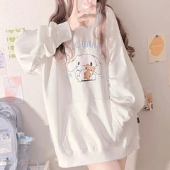 Hoodie Girl Clothes Spring Female Loose  Sweatshirts Sweet Cute