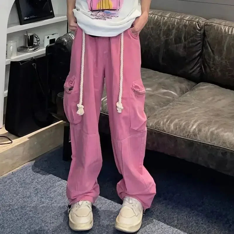 Colorful American Street Cotton Ins Style Harem Trousers Women