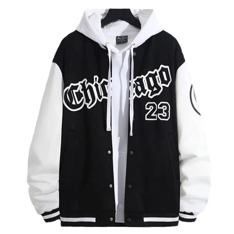 Men's Autumn Jacket Coat Letter Printed Baseball