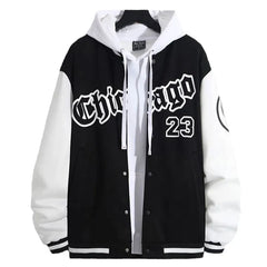 Men's Autumn Jacket Coat Letter Printed Baseball