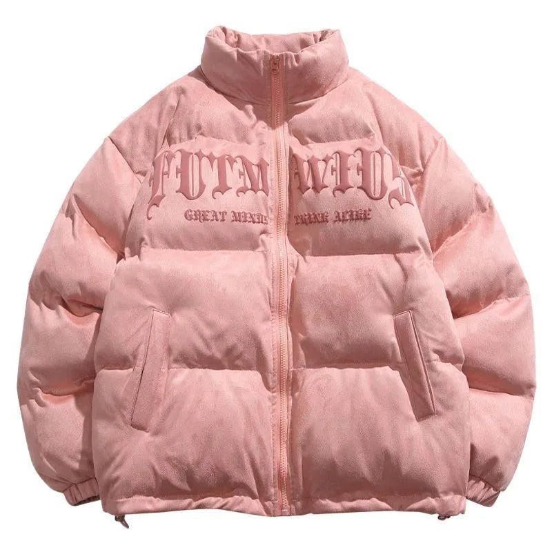 Y2K Fashion Retro Stitching Niche Design Thick Cotton Coat Winter