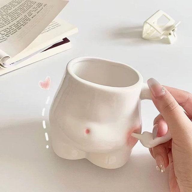 Ceramic Mug Cute Cup Belly Cup Funny Porcelain