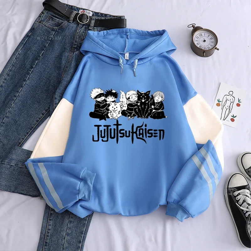 2023 Anime Fashion Gojo Satoru Graphic Hoodie Jujutsu Kaisen Plus Size Sweatshirt for Winter