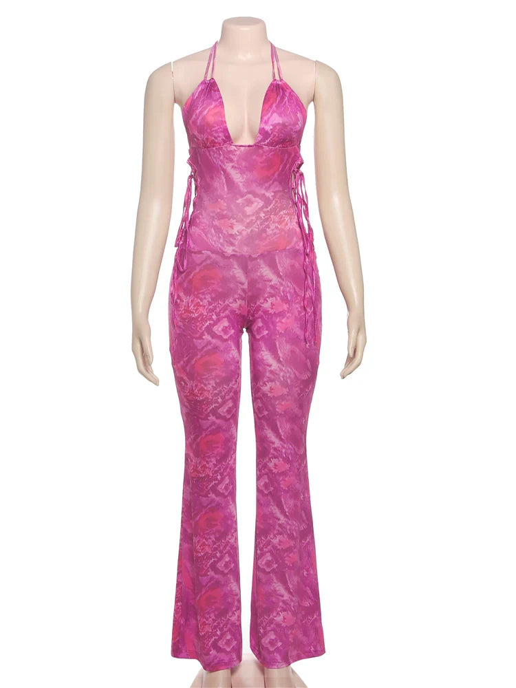 Tie Dye Print Jumpsuit