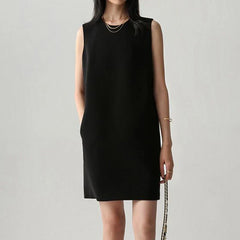 blend commuting simple sleeveless straight dress, comfortable and fashionable