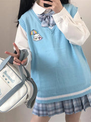 Kawaii School Vest Cute Japaese Lnolita Sweater 2023