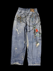 Leather 3D Print Pants