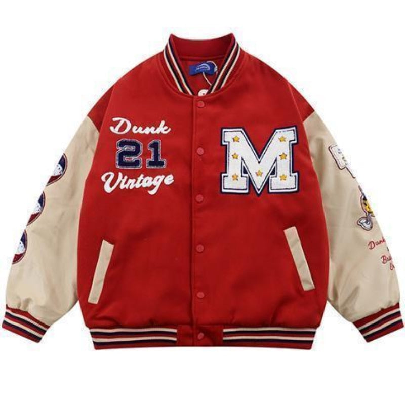 Clothing jacket American retro  loose men baseball clothing street racing