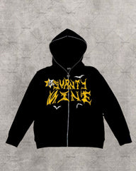 Zip Up Gothic Cartoon Hoodie Women Y2K Street Style