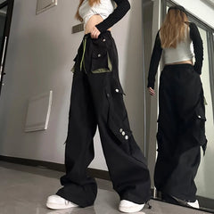 Cargo Pants High Waisted Women Pants Vintage Straight Oversized Y2K Style Fashion 2024 Winter
