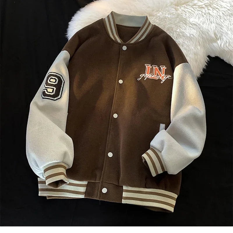 Spring Baseball Uniform Jacket Men Ins Letter Embroidery Y2K Spring and Autumn