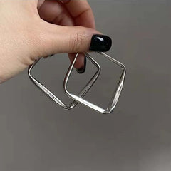 We're A Solid Team Square Shaped Hoop Earrings