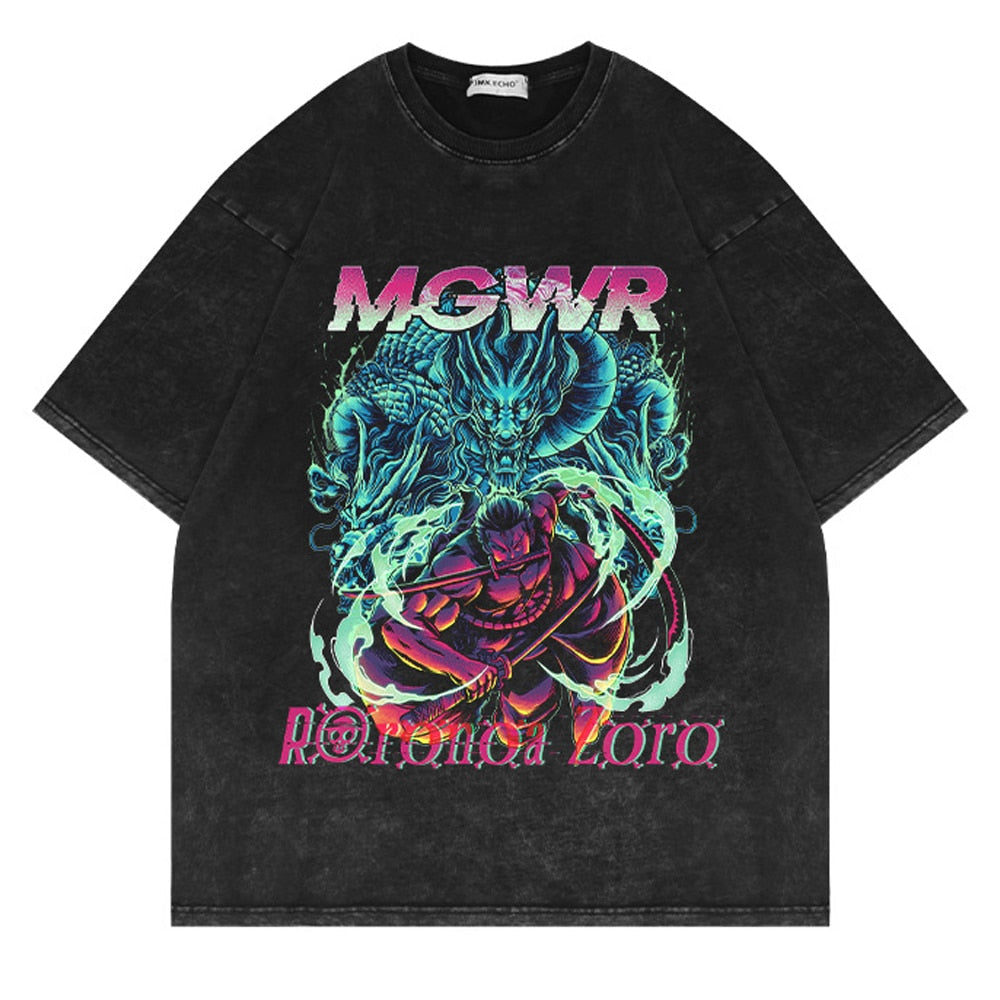 Men T-Shirts Anime Print Streetwear