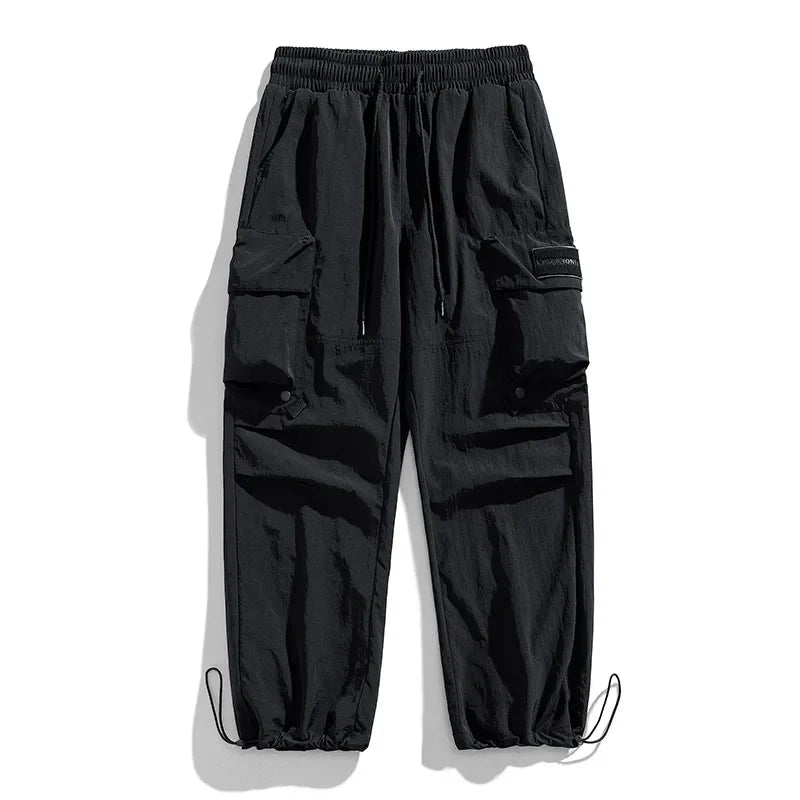 Men Cargo Sweatpants High Street Fashion Design