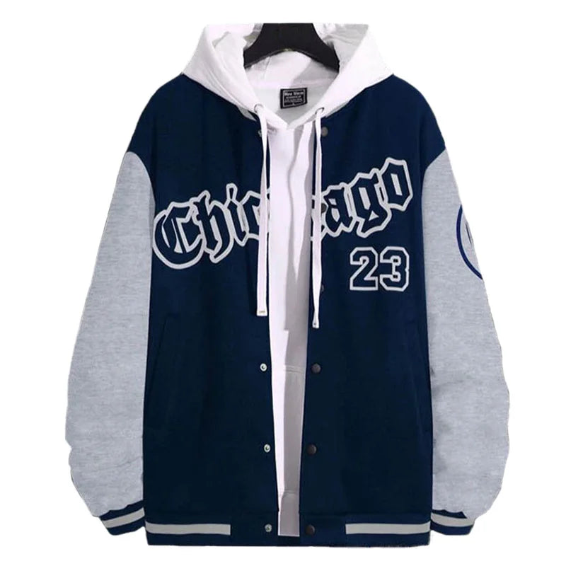Men's Autumn Jacket Coat Letter Printed Baseball