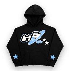 Y2K Goth Star Print Sweatshirt Trendy Harajuku Men Hoodies