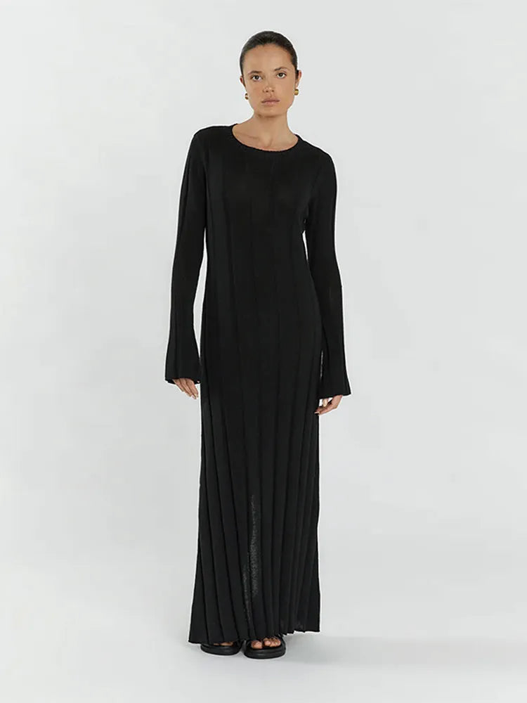 2023 Autumn Chic: Elegant Loose Knitted Maxi Dress