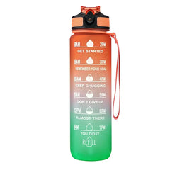 1 Liter Water Bottle Motivational Sport Water Bottle Leakproof Drinking Bottles Outdoor